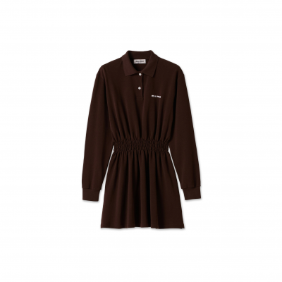 MIU MIU COTTON PIQUÉ MINI-DRESS MF5984